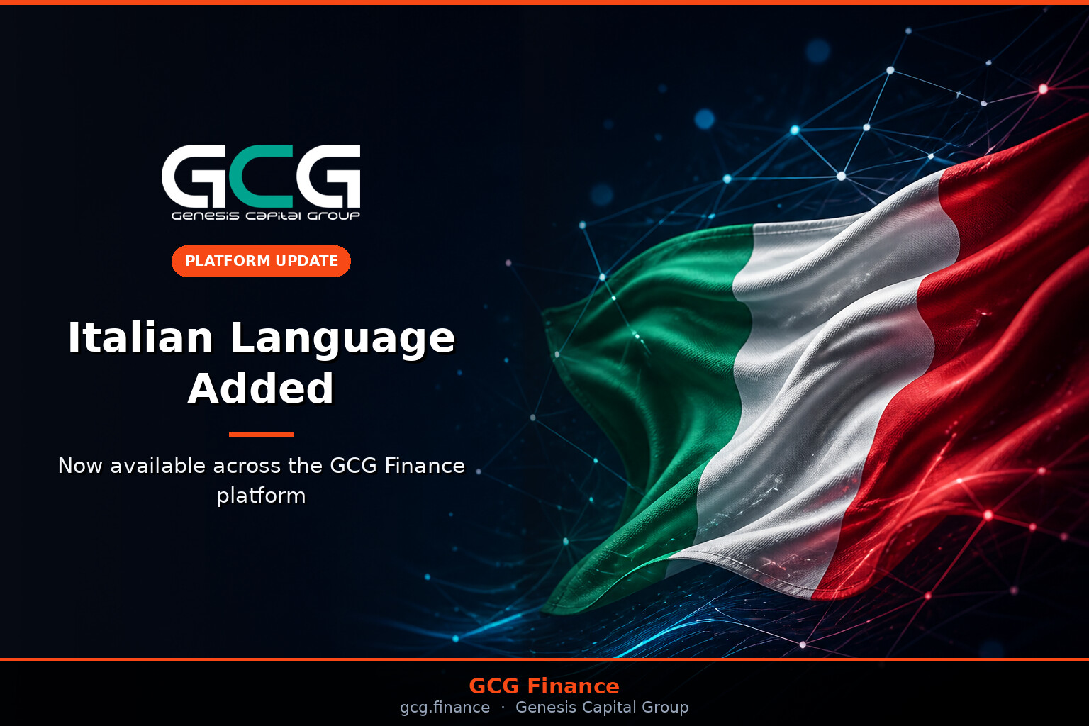 GCG Finance Is Now Available in Italian